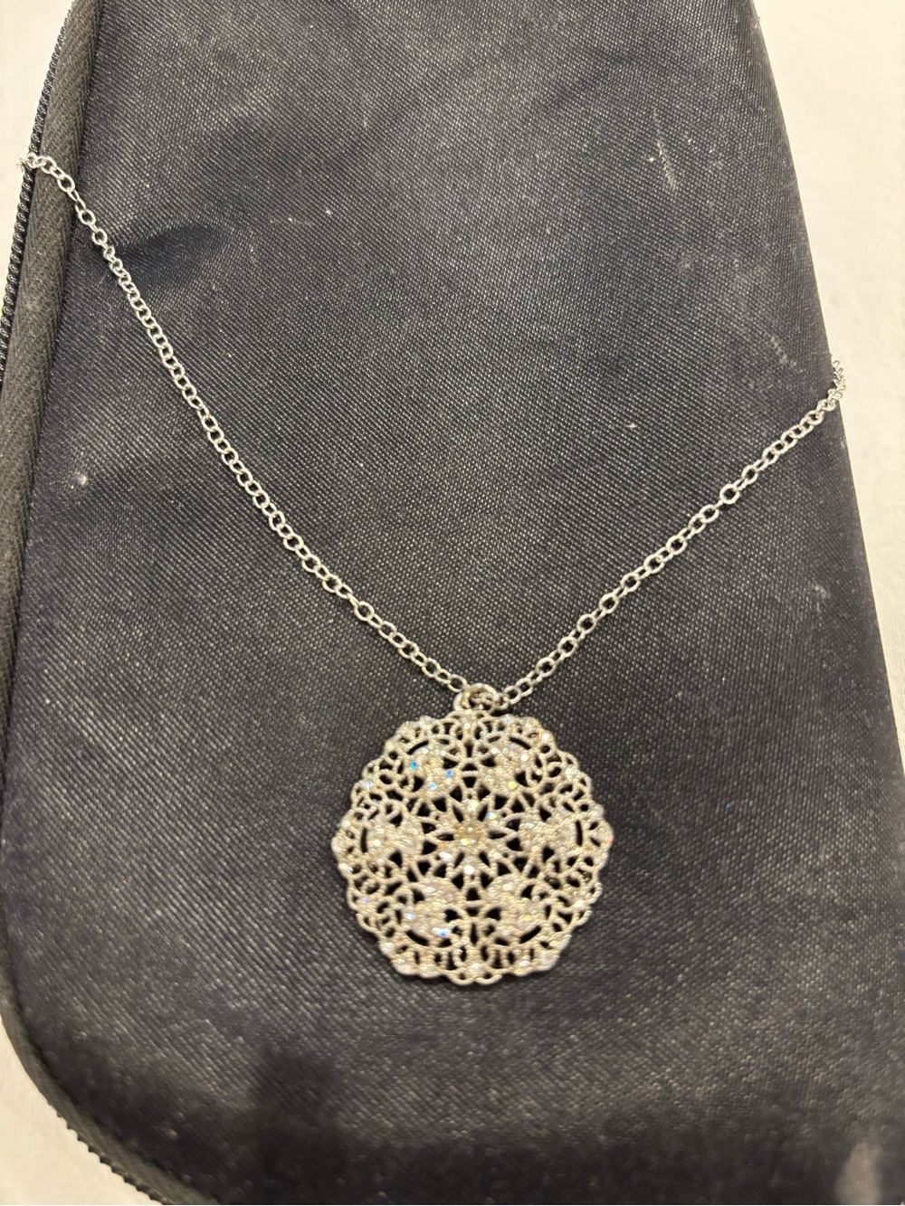 Silver Filigree Medallion Necklace - Women Jewelry